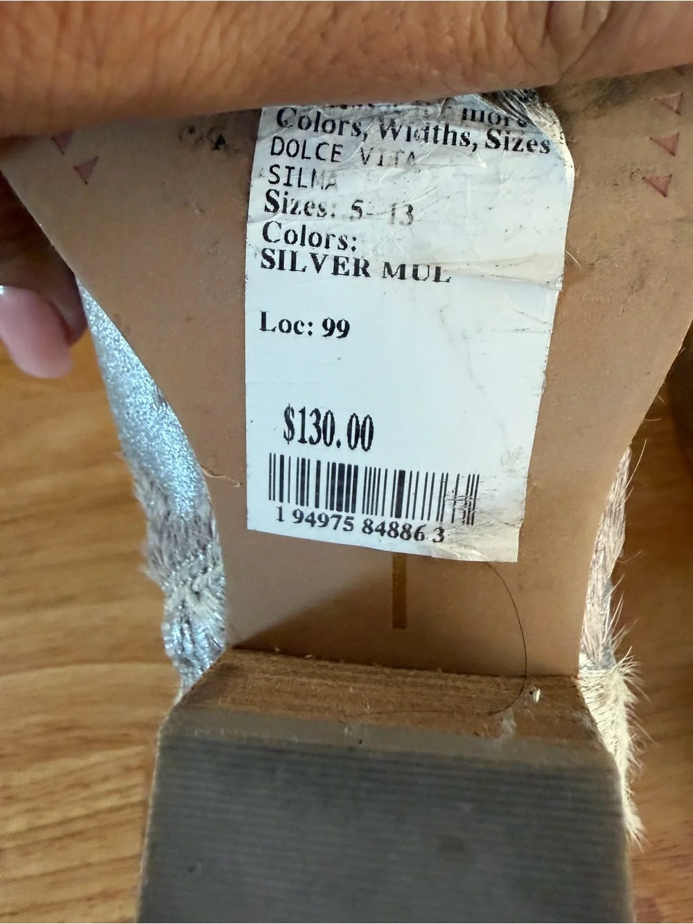 Dolce Vita Metallic Silver Hair-On Leather Ankle Boots
